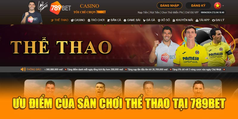 Ưu điểm của sân chơi thể thao tại 789Bet